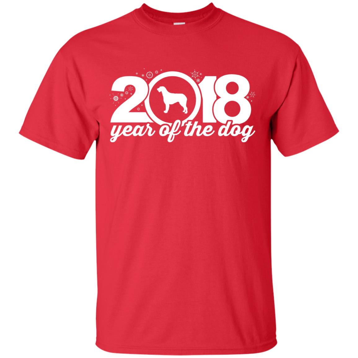 Irish Wolfhound Lover T-shirt 2018 Year Of The Dog New Year Red