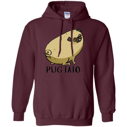 Dog Lovers T-shirt Pugtato Maroon