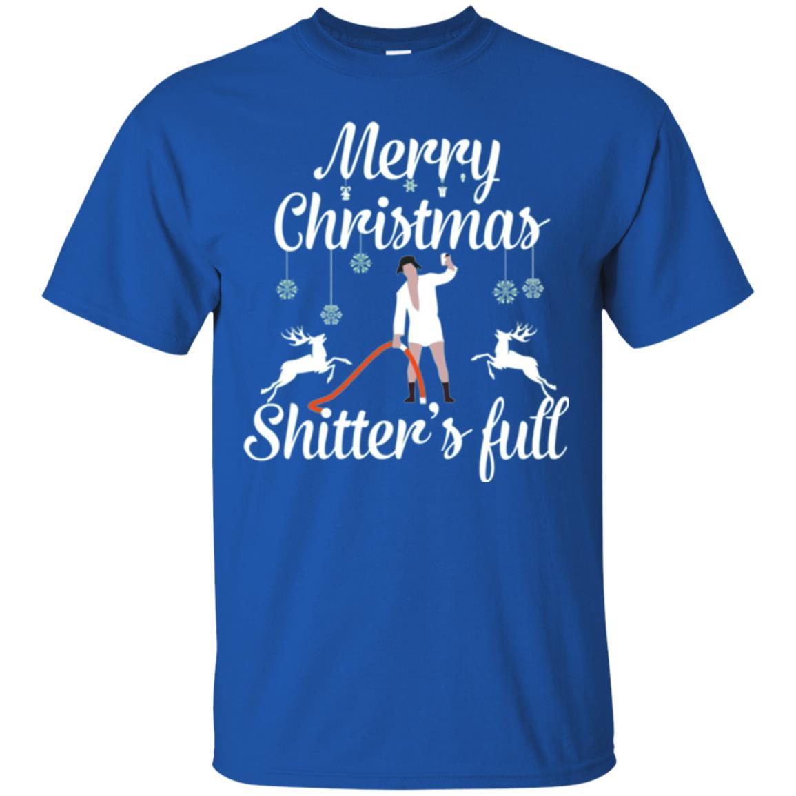 Christmas T-shirt Reindeer Merry Christmas Shitter's Full Royal
