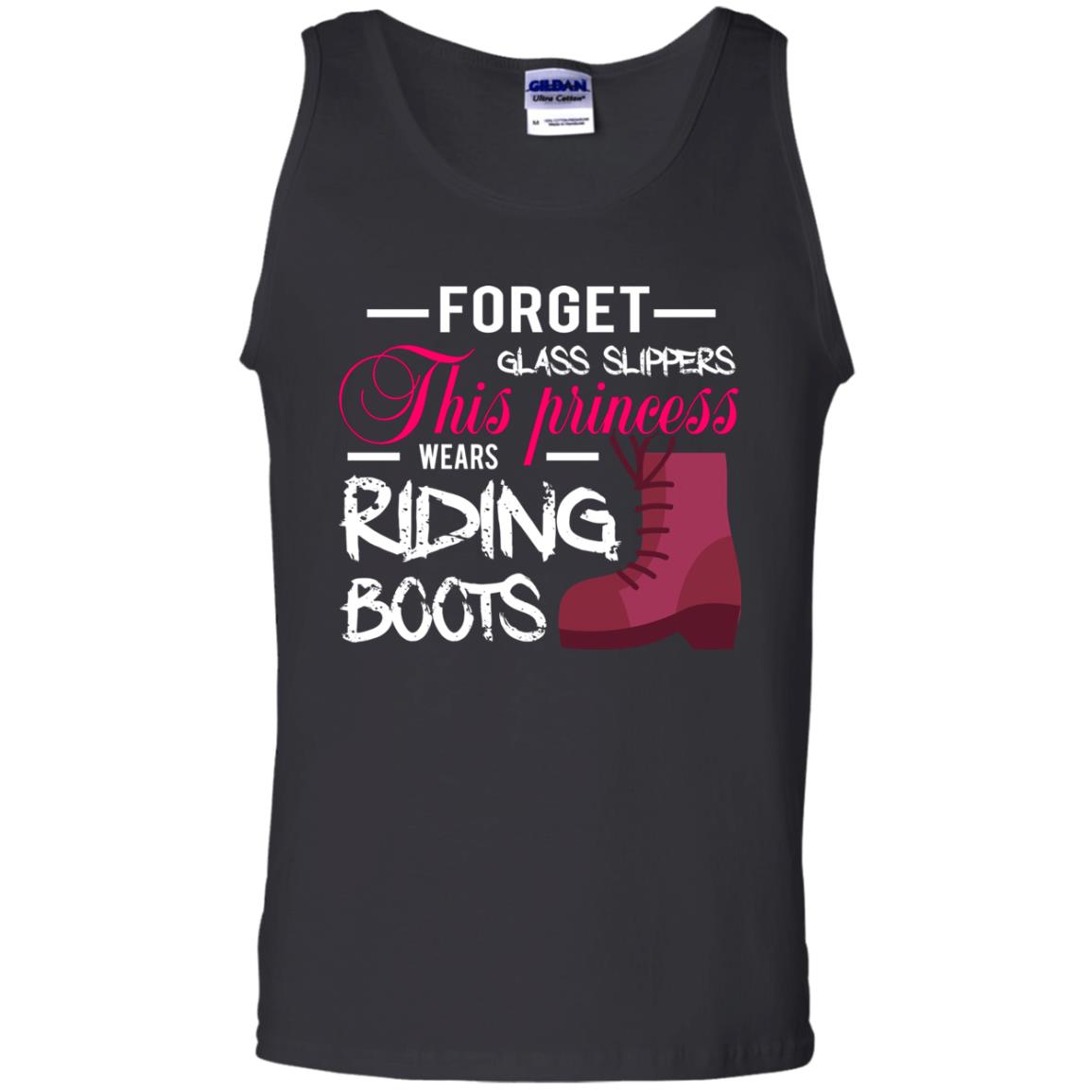 Forget Glass Slippers This Princess Wears Riding Boots Horse Riding T-shirt Black