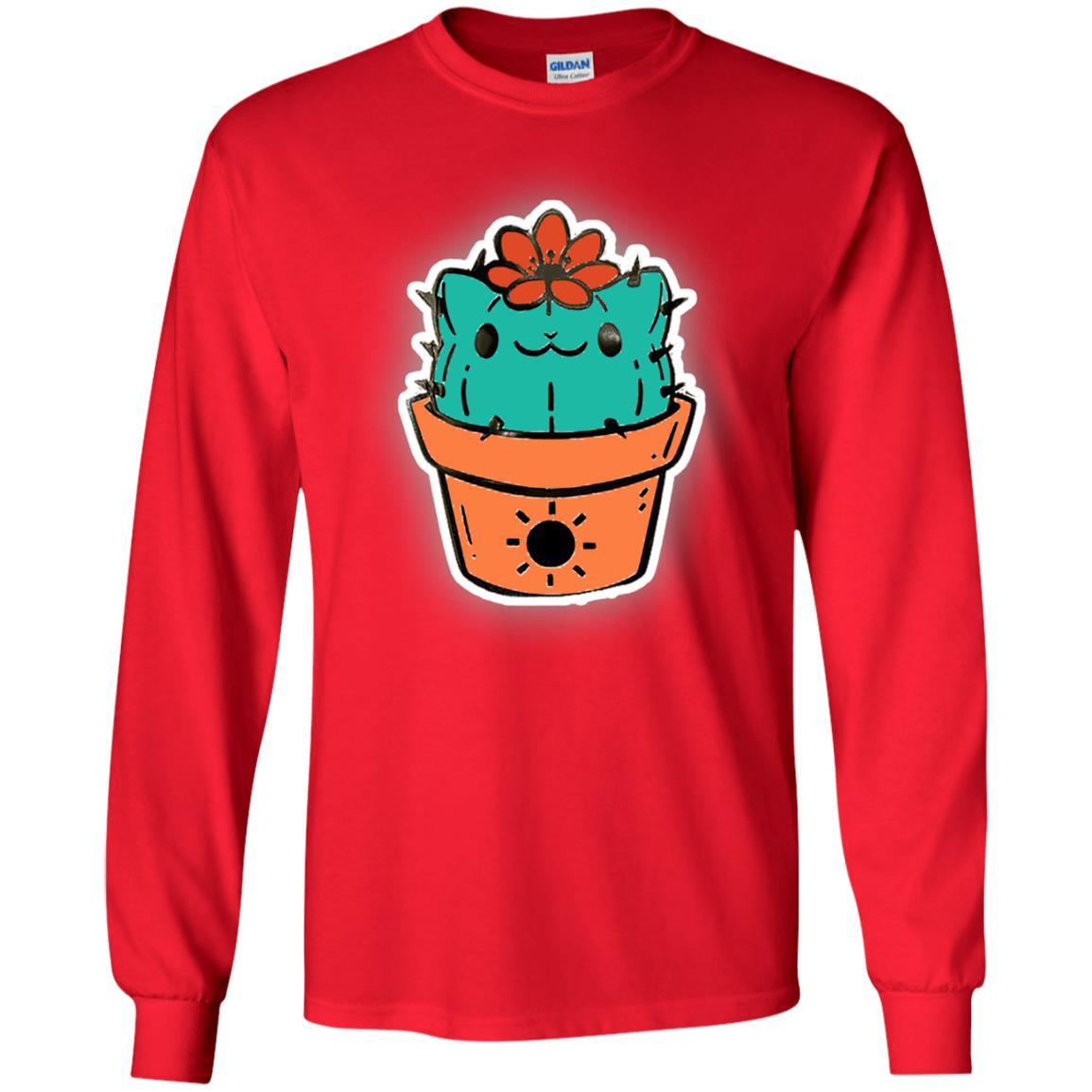 Cat Lovers T-shirt Catcus Red