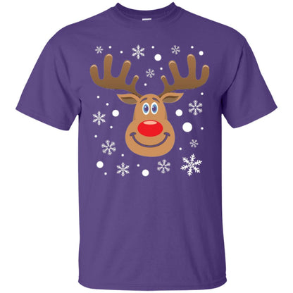 Christmas T-shirt Reindeer Merry Christmas Purple