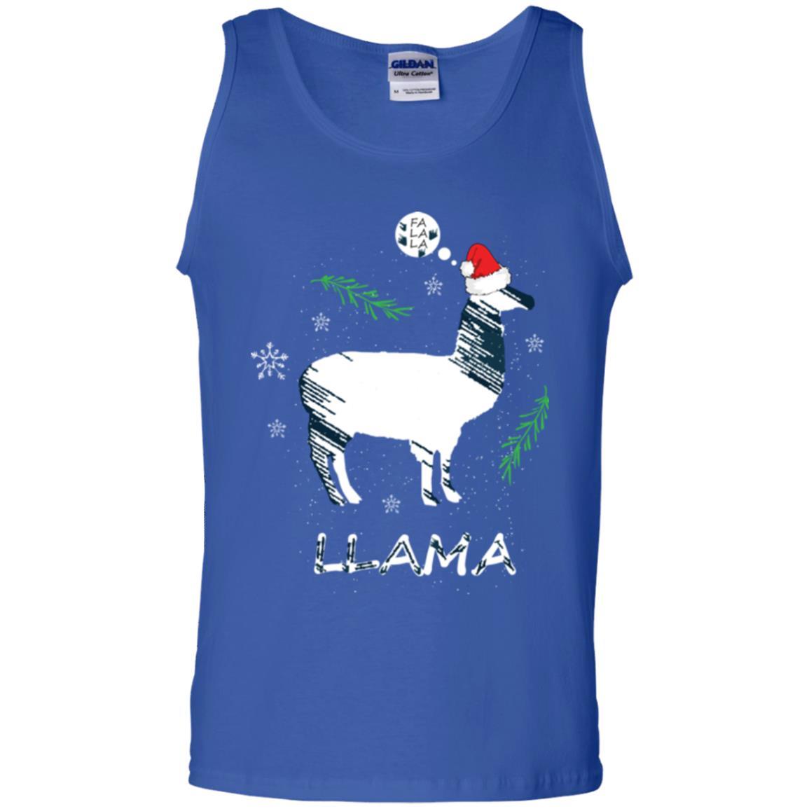 Christmas T-shirt Fa La La La Llama T-shirt Royal