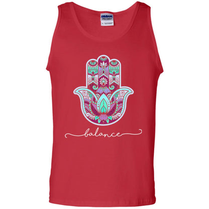 Balance Yoga Gym Hamsa T-shirt Red