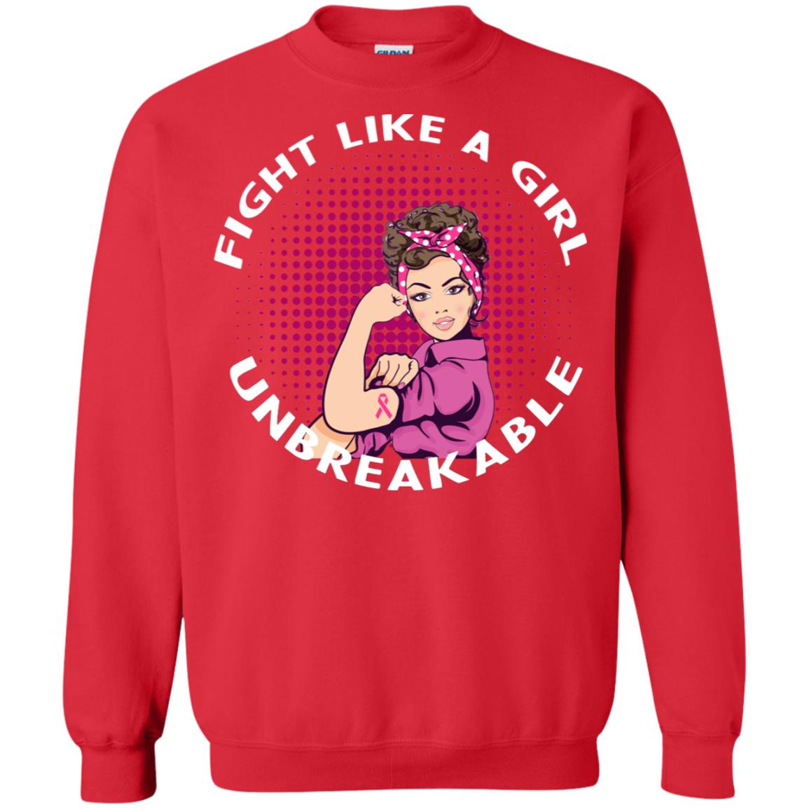 Fight Like A Girl Unbreakable Breast Awareness Shirt Red