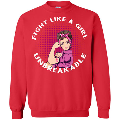 Fight Like A Girl Unbreakable Breast Awareness Shirt Red