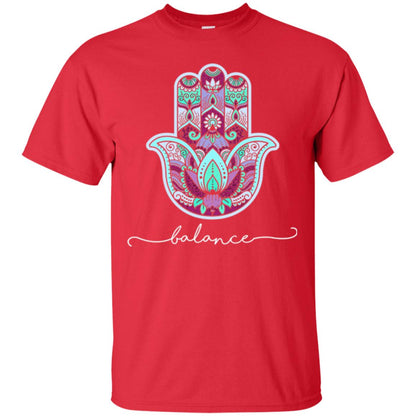 Balance Yoga Gym Hamsa T-shirt Red