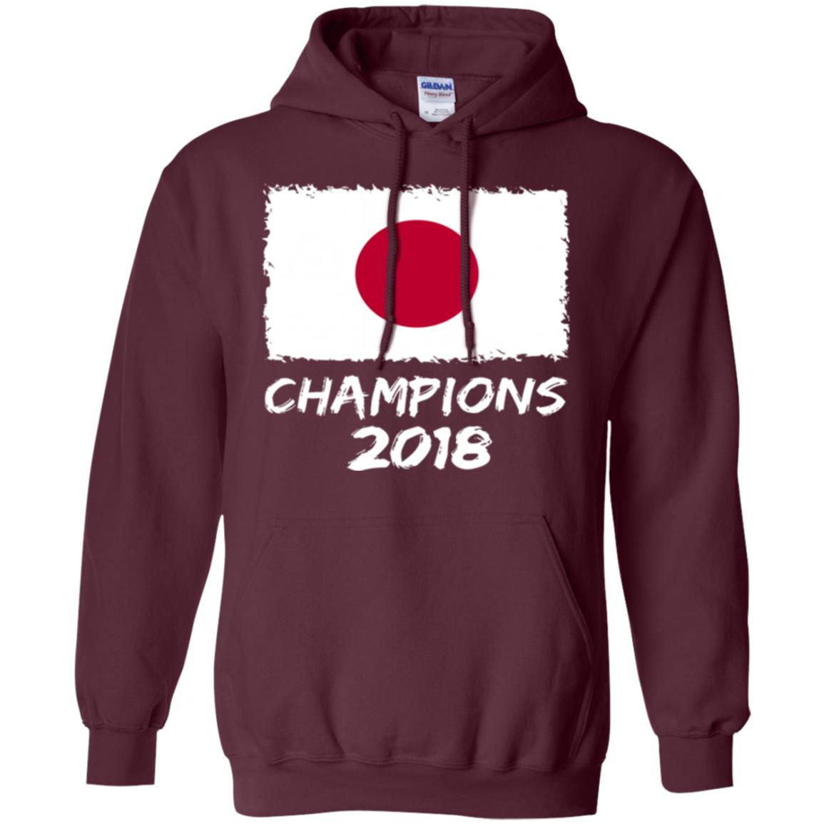 Football Lover T-shirt Japan Champions 2018 T-shirt Maroon