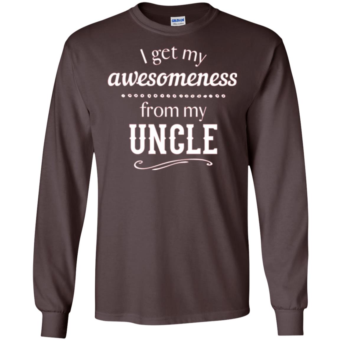 Family T-shirt I Get My Awesomeness From My Uncle Dark Chocolate
