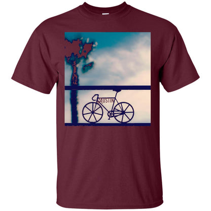 Biking In Austin T-shirt Maroon
