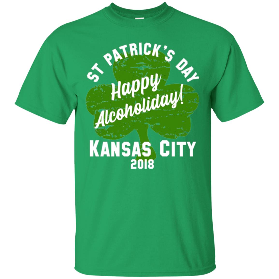 Kansas City 2018 Shamrock St Paddys Green Tshirt St. Patricks Day Irish Green