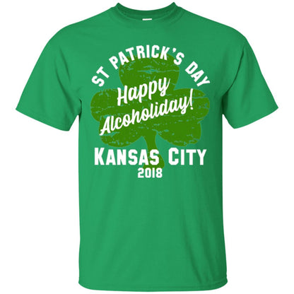 Kansas City 2018 Shamrock St Paddys Green Tshirt St. Patricks Day Irish Green