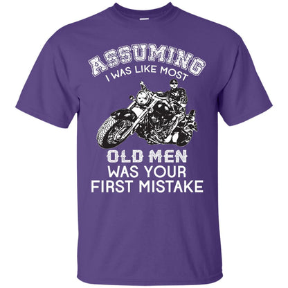 Assuming I Was Like Most Old Men Motorcycle Lover T-shirt Purple