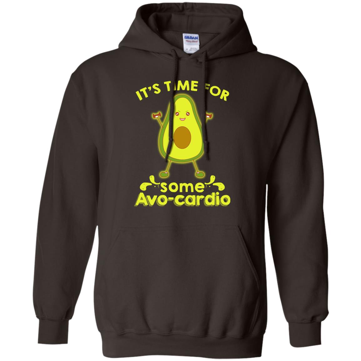 Nice-it's Time For Some Avo-cardio Avocado Fitness Gym Shirt Dark Chocolate