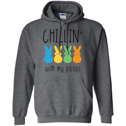 Chillin With My Peeps Happy Easter T-shirt Dark Heather