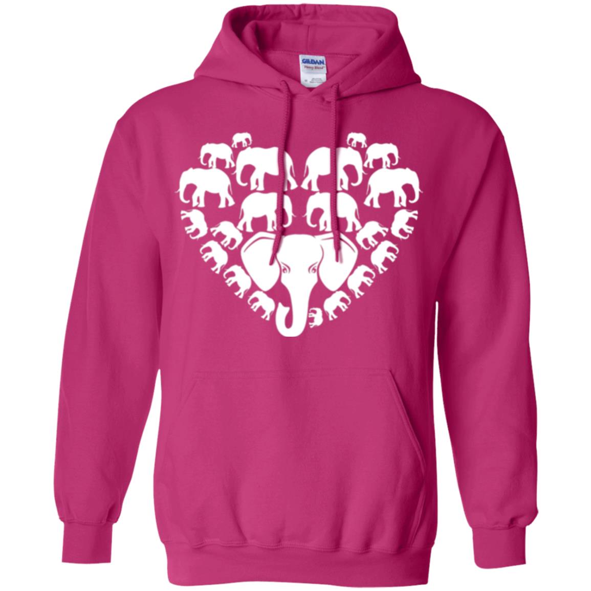 Elephant Lovers T-shirt Special Elephant Heart Heliconia