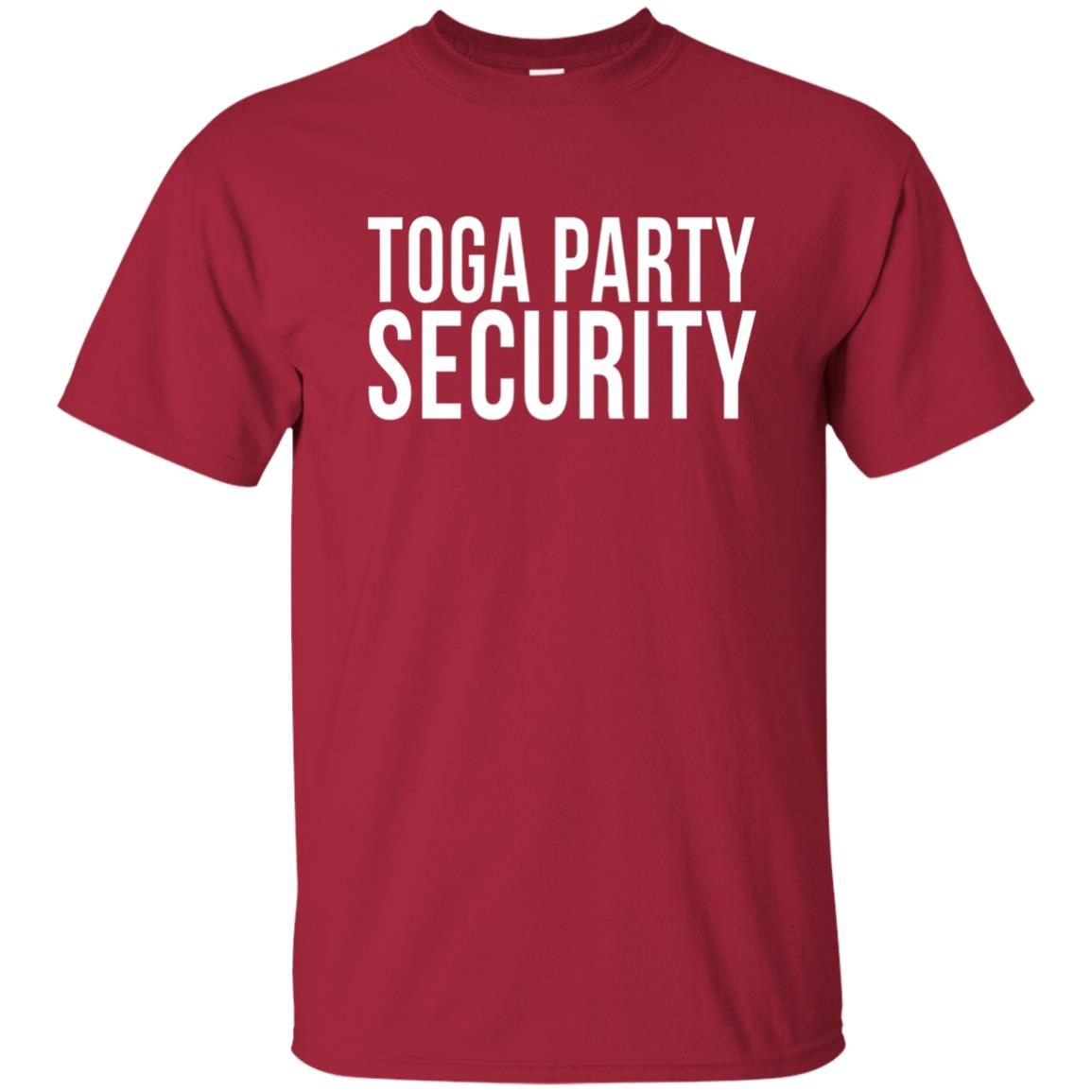 Toga Party Funny Toga Party Security T-shirt Cardinal