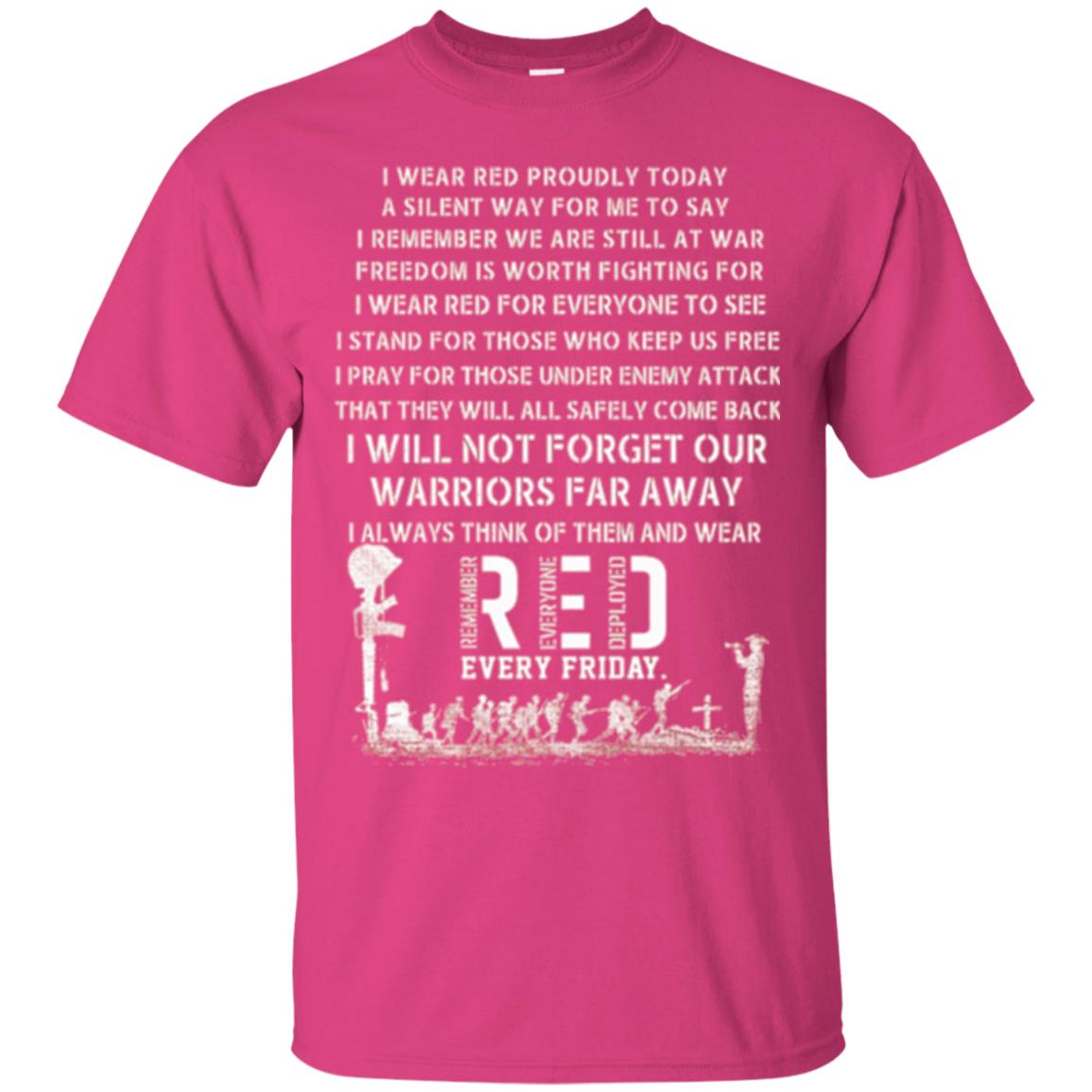 Red Friday Military T-shirt Wear Red Friday Heliconia