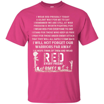 Red Friday Military T-shirt Wear Red Friday Heliconia