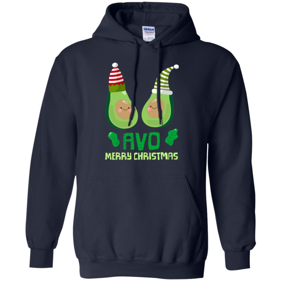 Avocado Merry Christmas T-shirt Navy