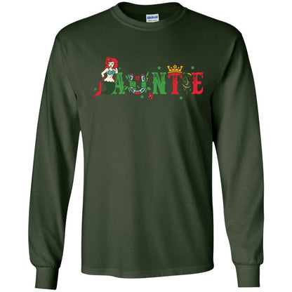 Aunt T-shirt Mermaid Auntie T-shirt Forest Green