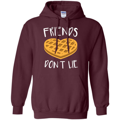 Funny Waffle T-shirt Friends Don_t Lie Maroon