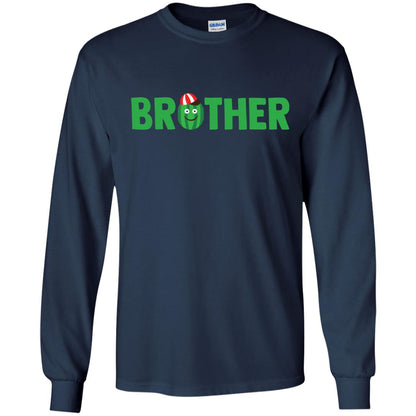Brother Watermelon Funny Summer Melon Fruit Shirt For Brother Navy