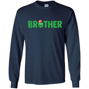 Brother Watermelon Funny Summer Melon Fruit Shirt For BrotherG240 Gildan LS Ultra Cotton T-Shirt