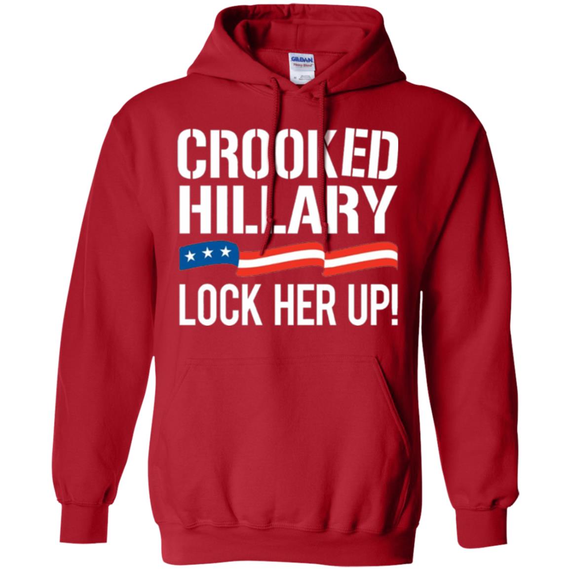 Crooked Hillary Lock Her Up T-shirt Red