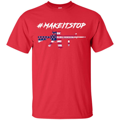 Hash Tag Make It Stop Flag Of Us Gun Control T-shirt Red