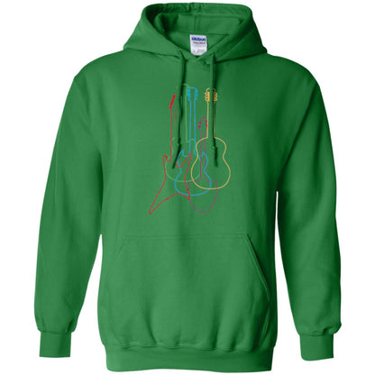 Colored Guitars Electric Acoustic Classical T-shirt Irish Green