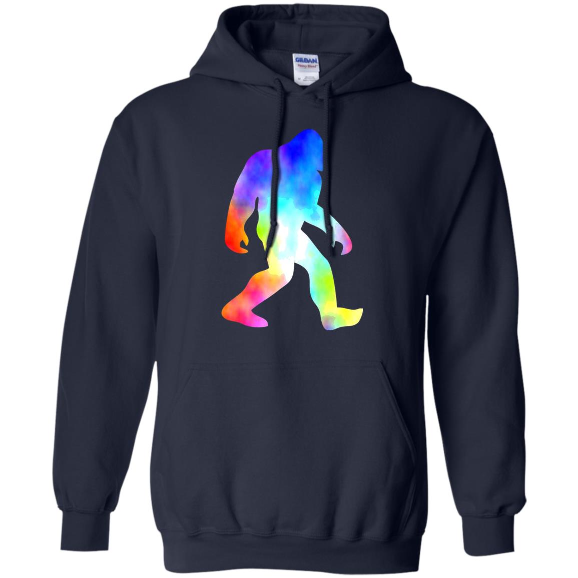 Bigfoot Sasquatch Neon T-shirt Navy