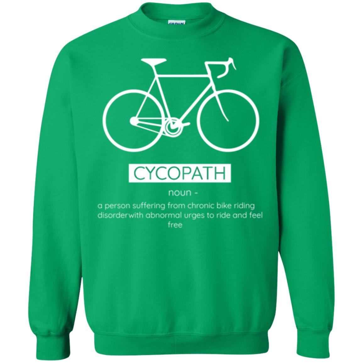 Biker T-shirt Cycopath Definition T-shirt Irish Green