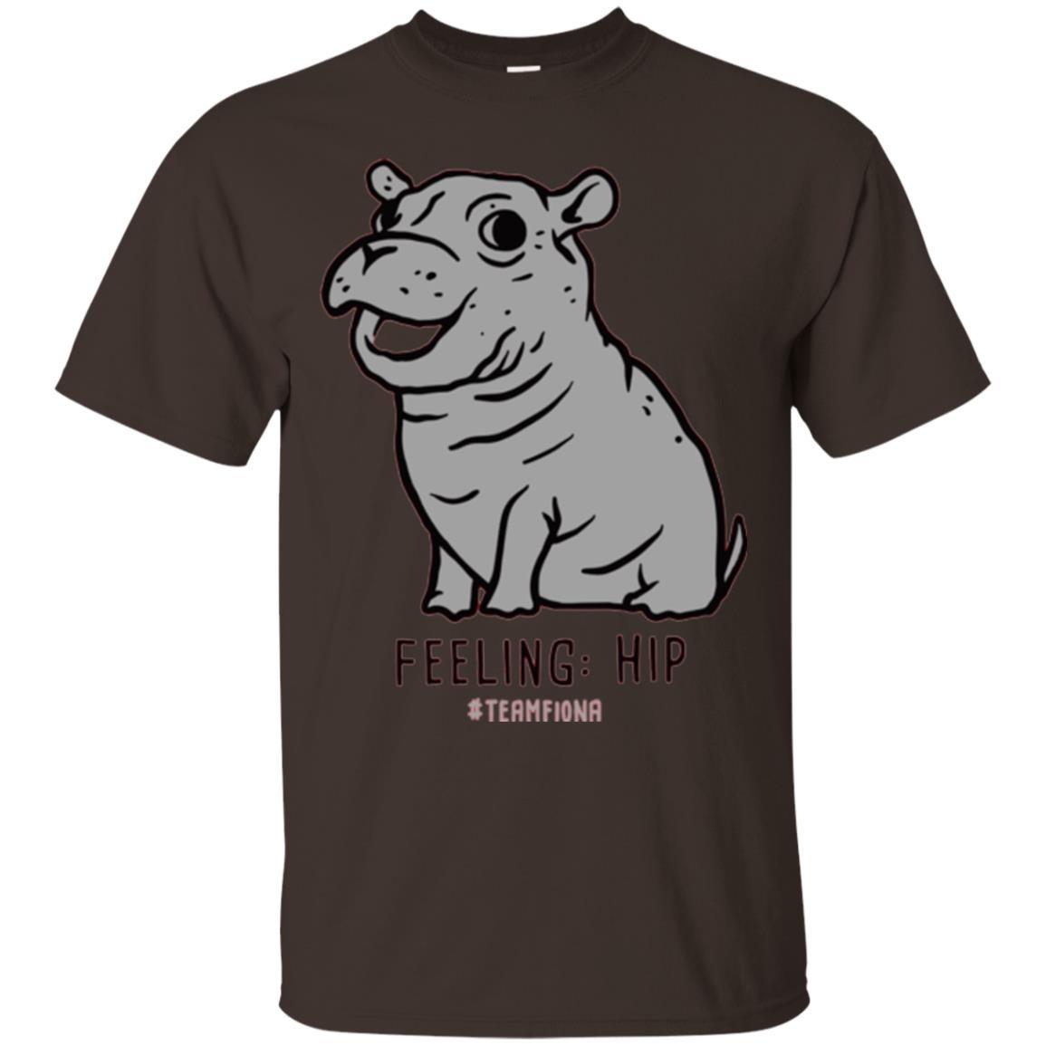Fiona Hippo Lover T-shirt The Hippo Feeling Hip #teamfiona Dark Chocolate