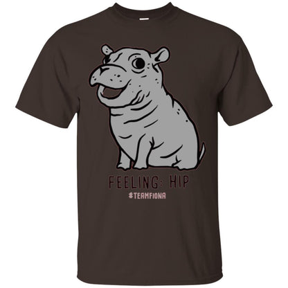 Fiona Hippo Lover T-shirt The Hippo Feeling Hip #teamfiona Dark Chocolate