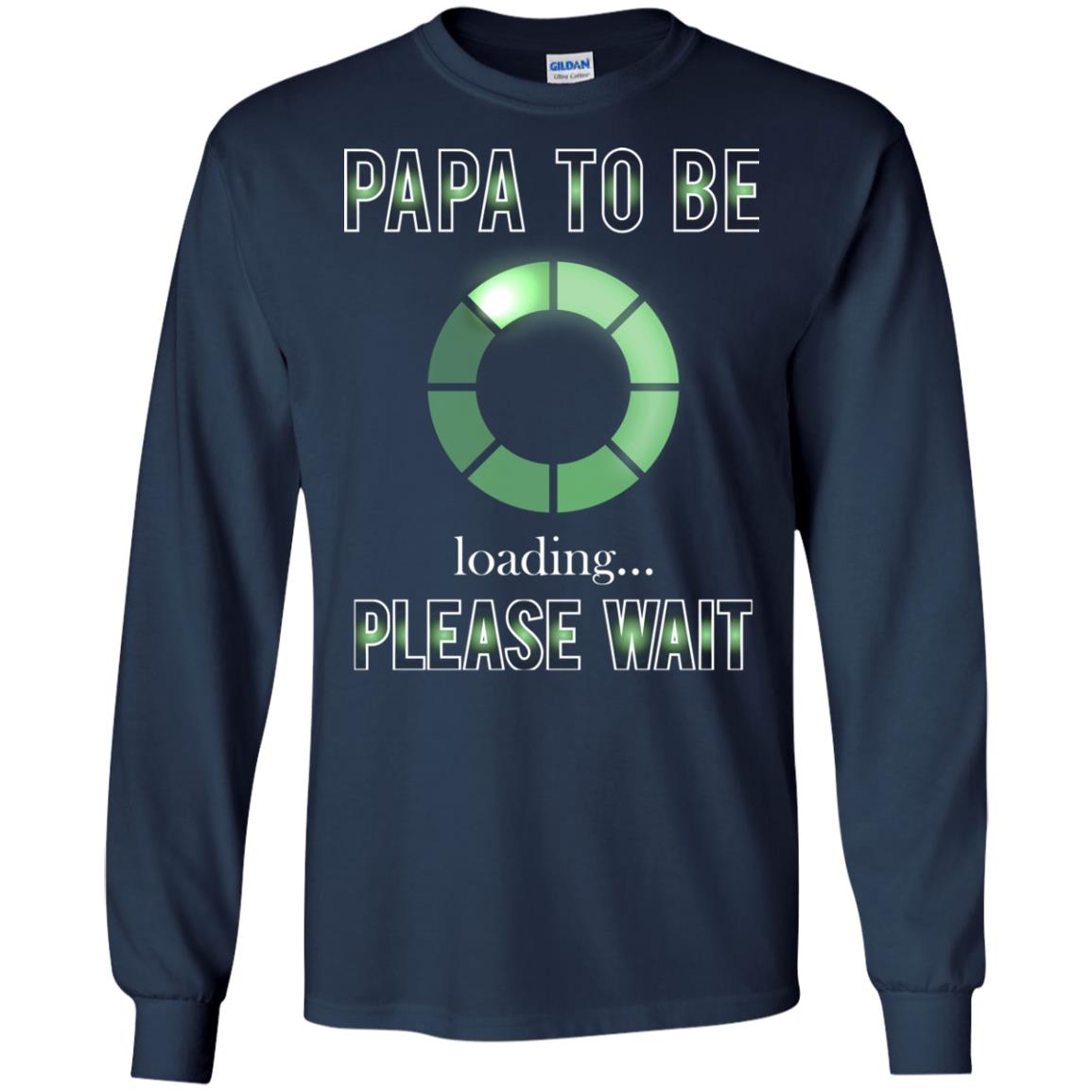 Papa To Be Loading Please Wait T-shirt Navy