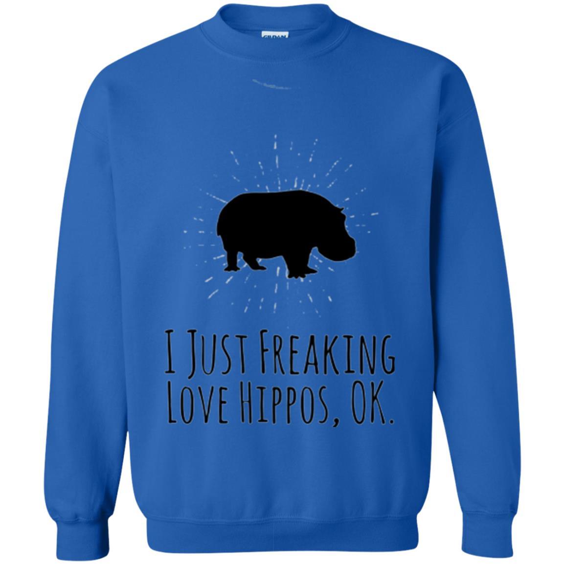Hippo Lover T-shirt I Just Freaking Love Hippos Ok Royal