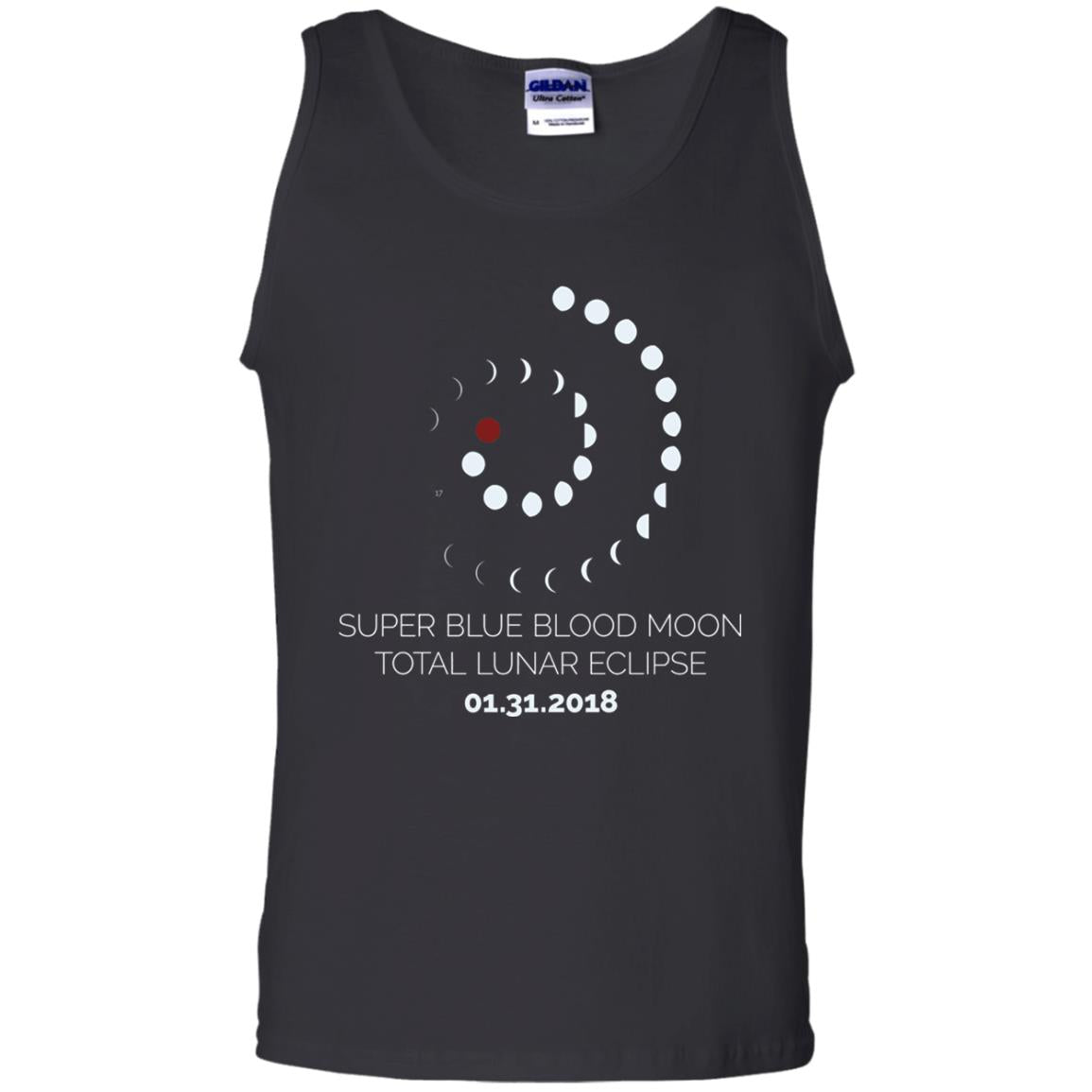Super Blue Blood Moon Total Lunar Eclipse 2018 T-shirt Black