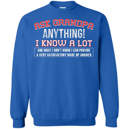 Ask Grandpa Anything I Know A Lot Funny Saying Gift Shirt For Papa Royal