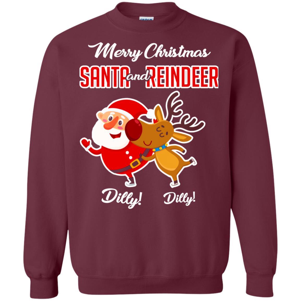 Christmas T-shirt Merry Christmas Dilly Dilly Maroon
