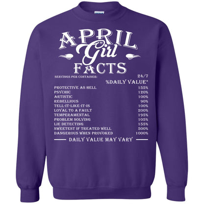 April Girl Facts T-shirt Purple