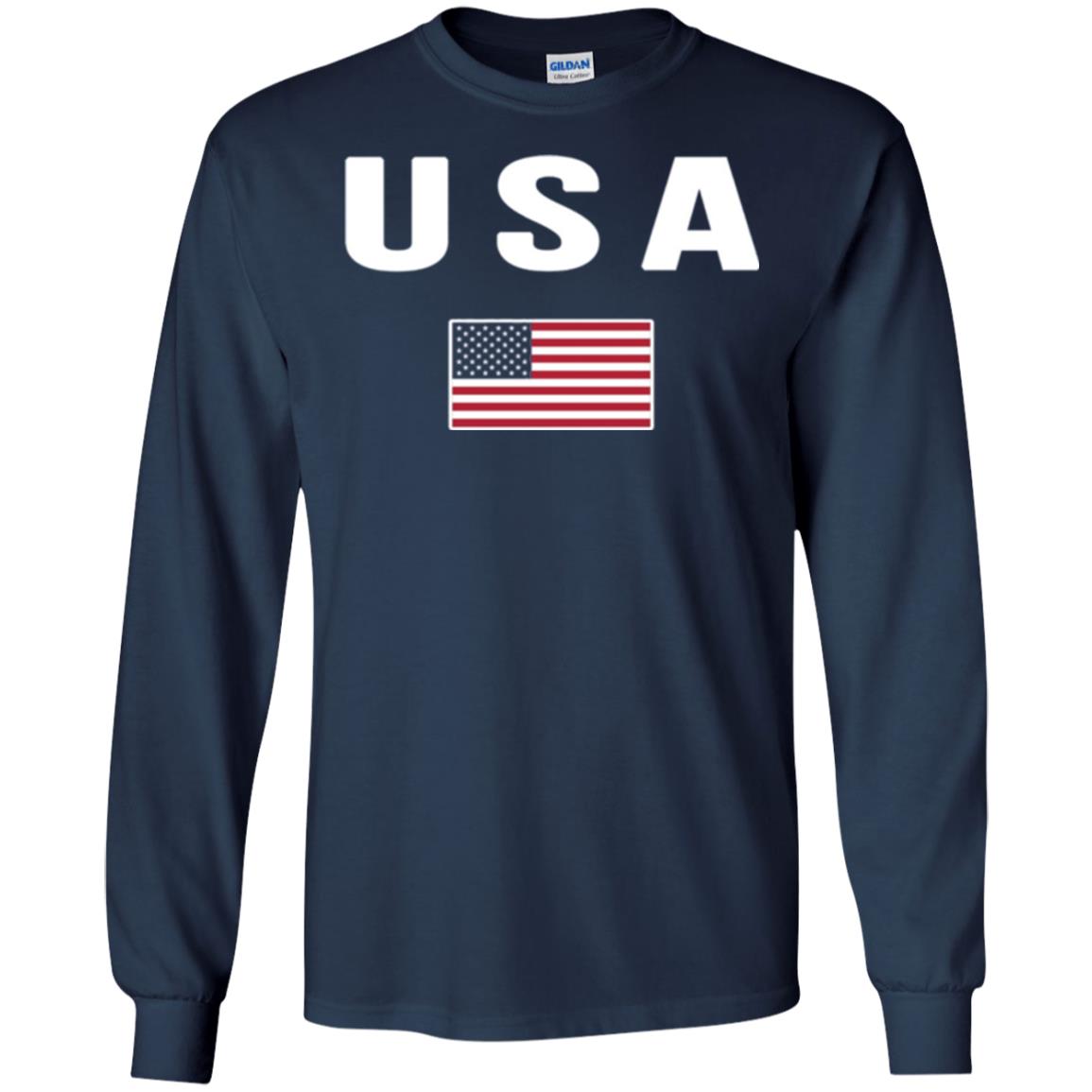 American Flag Us America United States T-shirt Navy