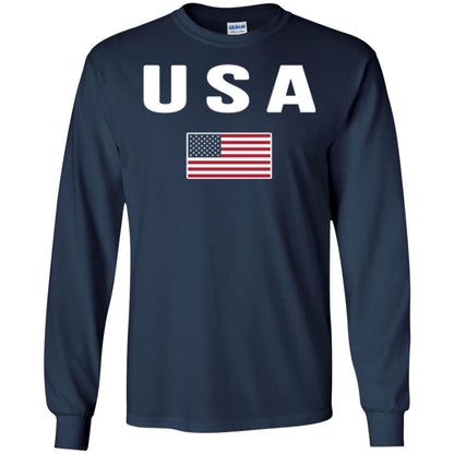 American Flag Us America United States T-shirt Navy