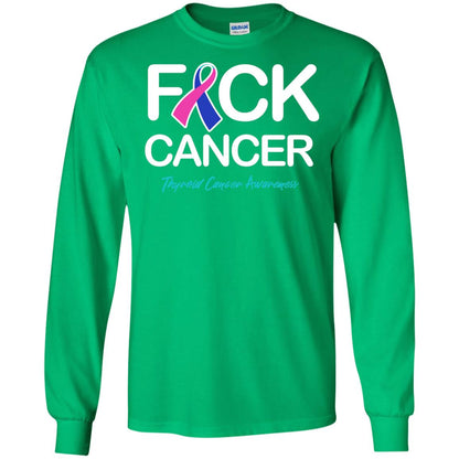 Fck Cancer Thyroid Cancer Awareness T-shirt Irish Green