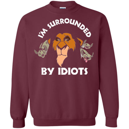 Disney Lion King T-shirt Scar Surrounded By Idiots Maroon