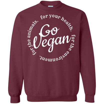 Go Vegan For Your Health Veget Vegetarian T-shirt Maroon