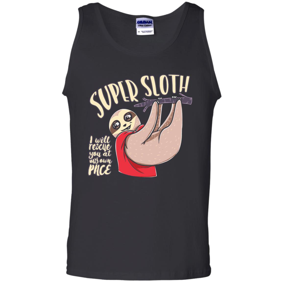 Funny Sloth T-shirt I Will Rescue You At My Own Pace Black