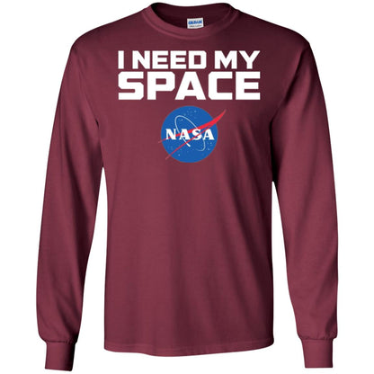 Nasa Logo T-shirt I Need My Space Maroon