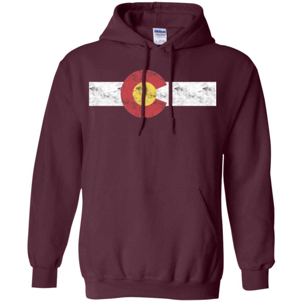 Colorado State Flag T-shirt Patriotic Colorado Day Maroon