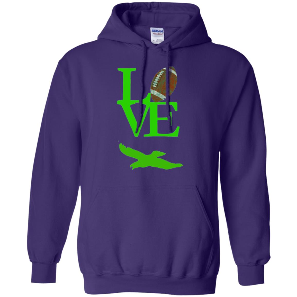 Football Lover T-shirt Love Football Flying Bird T-shirt Purple